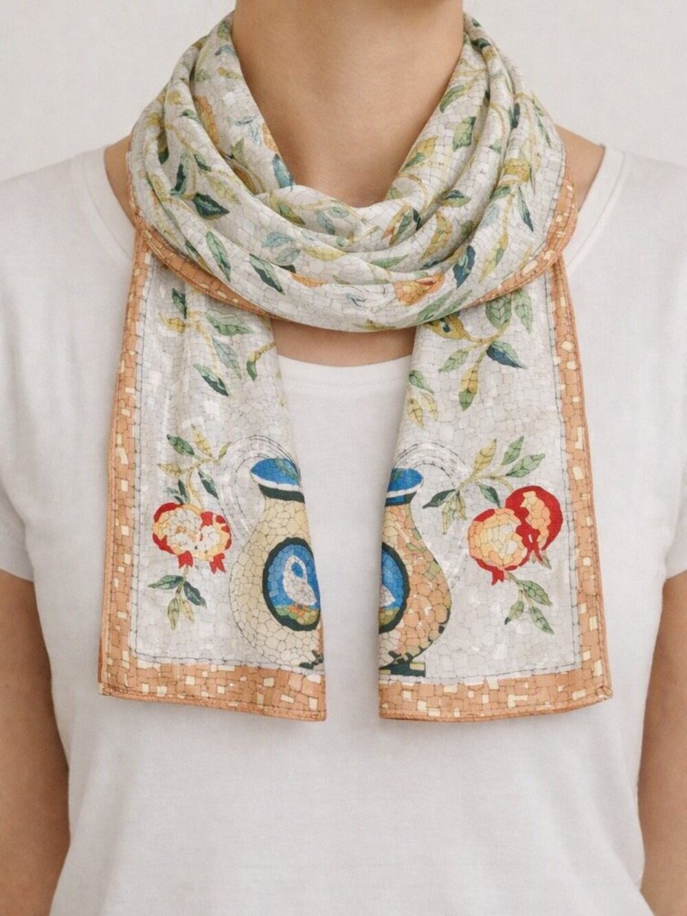 Garden of Tiryns Vintage Silk Scarf